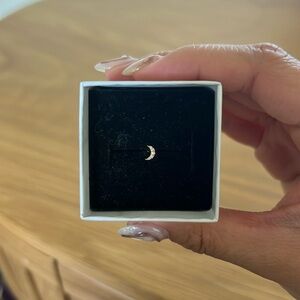 Gorjana 14K Gold Moon Single Earring with Diamonds